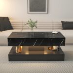 6.93IN High LED Coffee Table,Modern Coffee Table For Living Room,Living Room Tables,Large Living Room Furniture,LED Lights - Image 8
