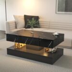 6.93IN High LED Coffee Table,Modern Coffee Table For Living Room,Living Room Tables,Large Living Room Furniture,LED Lights - Image 3