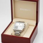 SANDA 6023 Digital Quartz Analog Dual Time Casual Square Big Dial Men’s Watch - Image 2