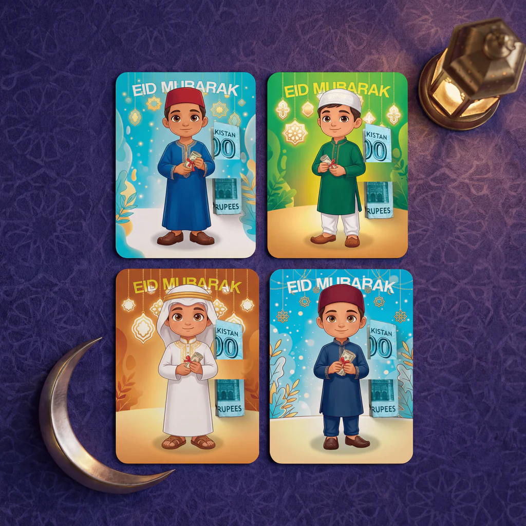 Eidi Tuck Cards For Kids (Mix- Pack of 6 Cards) - Image 3